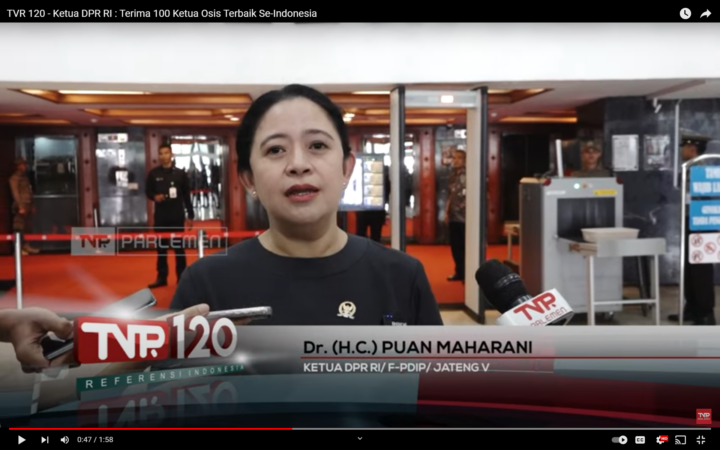 TVR 120 - Ketua DPR RI : Terima 100 Ketua Osis Terbaik Se-Indonesia