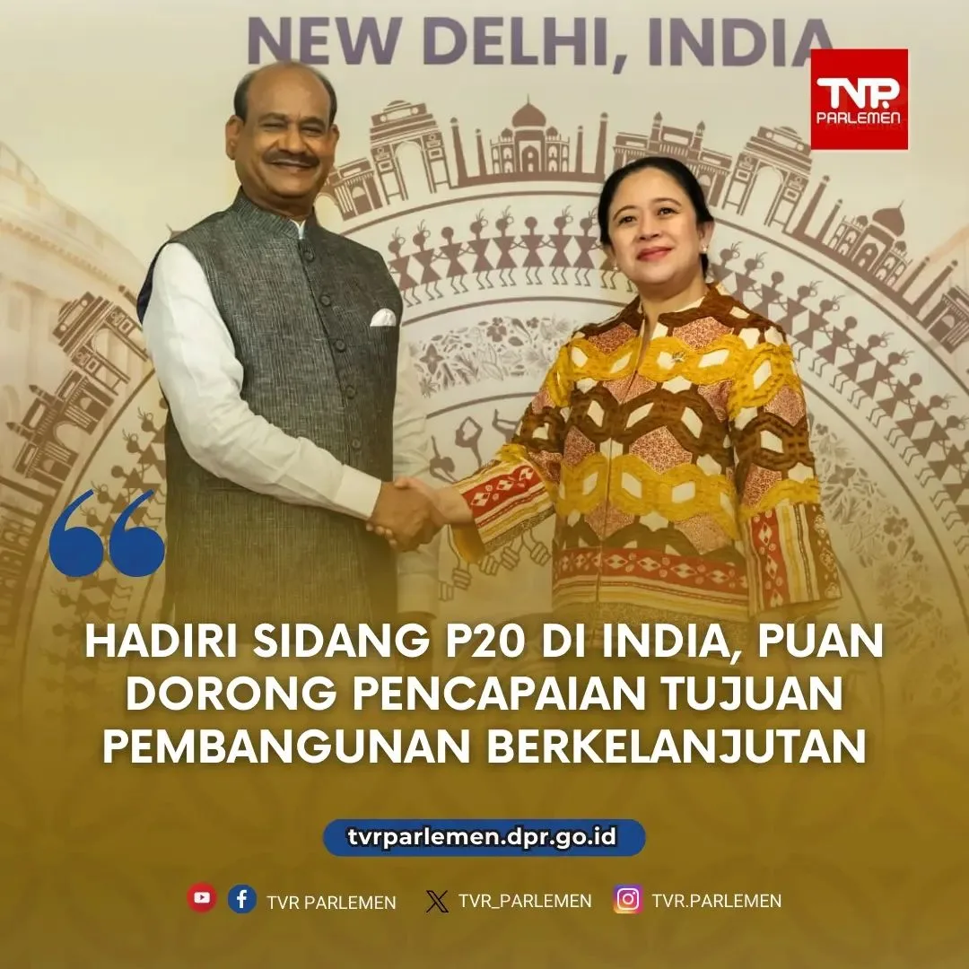 Hadiri Sidang P20 Di India, Puan Dorong Pencapaian Tujuan Pembangunan Berkelanjutan