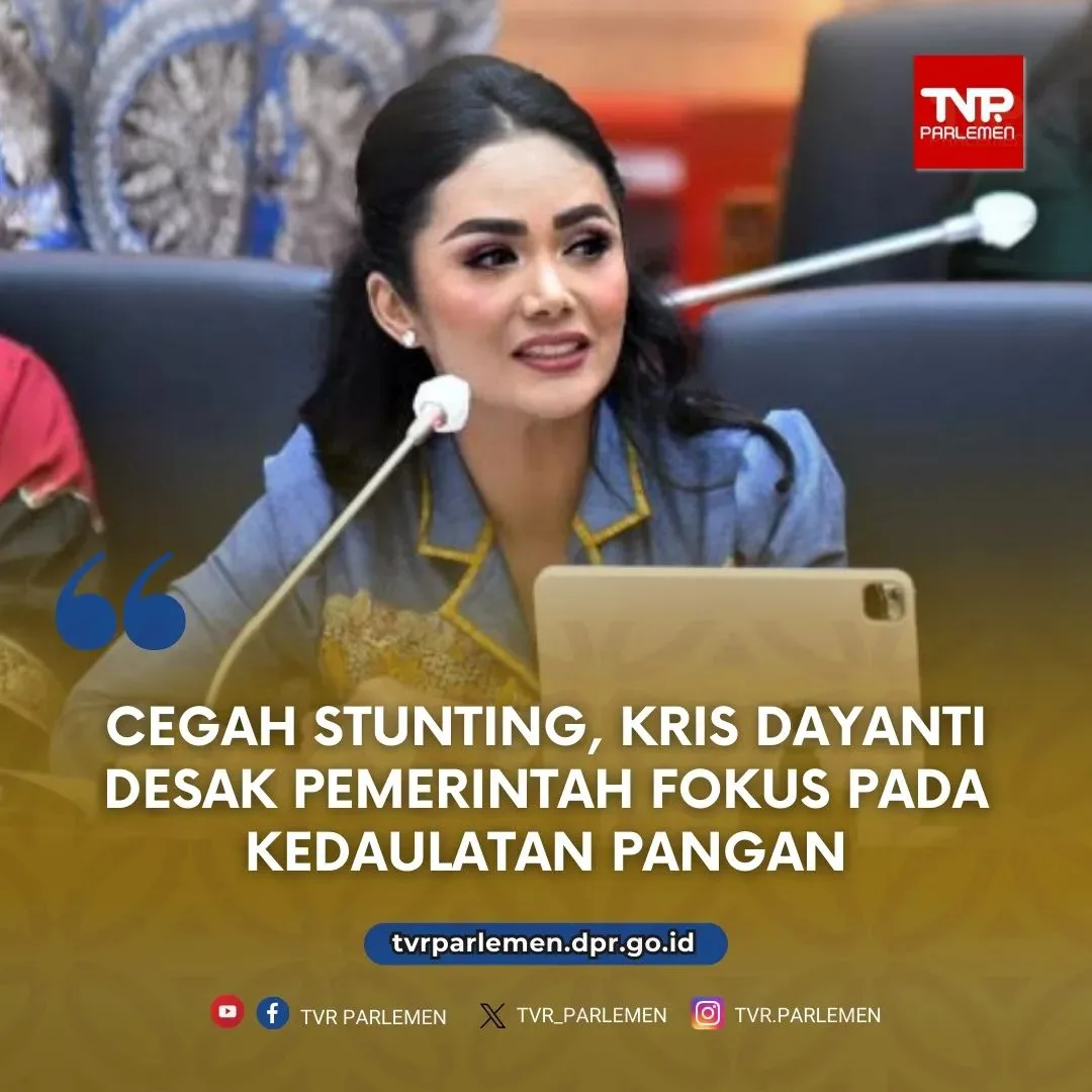 Cegah Stunting, Kris Dayanti Desak Pemerintah Fokus Pada Kedaulatan Pangan