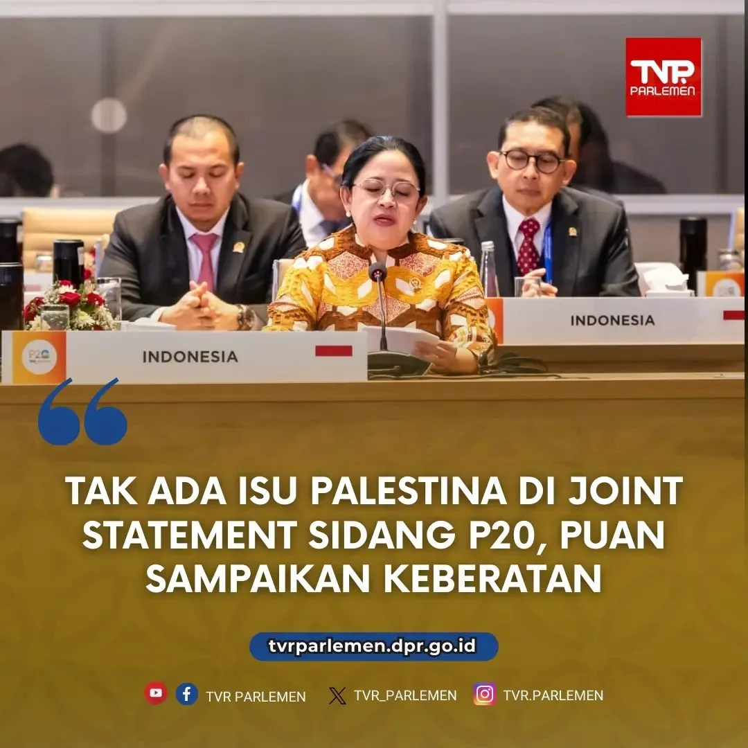 Tak Ada Isu Palestina Di Joint Statement Sidang P20, Puan Sampaikan Keberatan